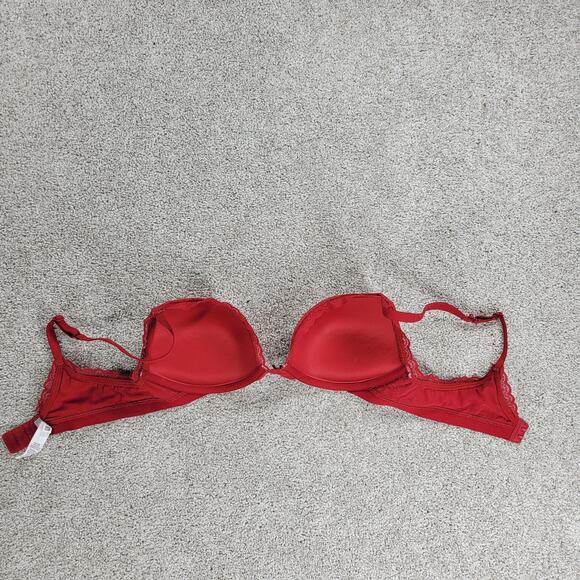 Aerie Everyday Comfort Bra Womens 34B Red Lace Padded Convertible Racerback - Picture 5 of 11